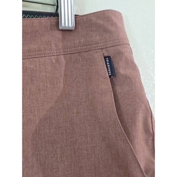 7 Diamonds Aeroplane Performance Shorts Mens Size 35 Red Heathered Board - Picture 6 of 10